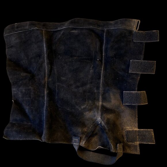 Equestrian Half Chaps Black Suede Tab Closure Womens Large - Picture 2 of 10